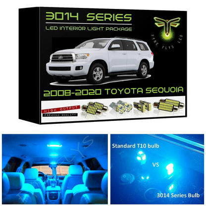 2008-2020 Toyota Sequoia Super Bright 3014 Series LED interior light kit