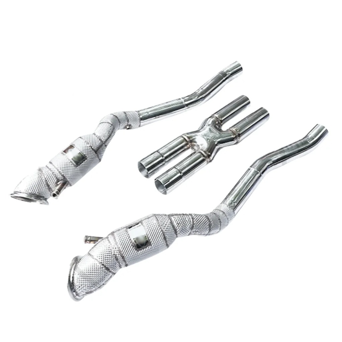High Flow Catless Exhaust Downpipes X Pipe for Ferrari F12 Berlinetta 812 Superfast