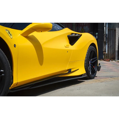 Dry Carbon Fiber Side Air Intake Trims for Ferrari F8 Tributo