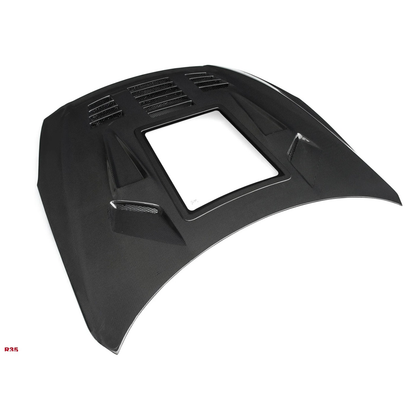 Carbon Fiber Vented Hood with Transparent Window for Nissan GT R R35