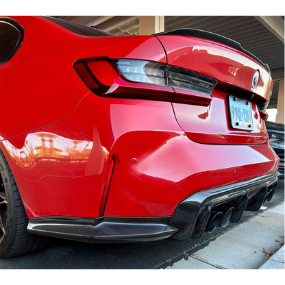 Carbon Fiber Rear Diffuser Corner Extensions for BMW G80 M3 G82 M4