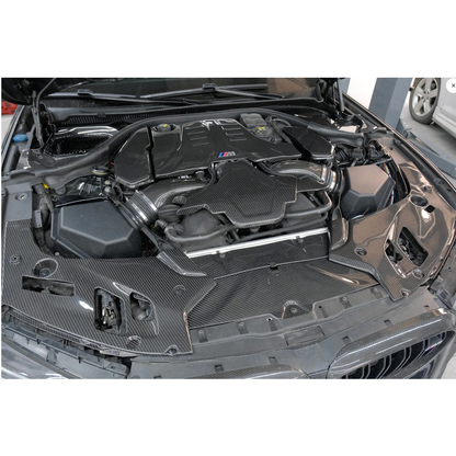 Dry Carbon Fiber Engine Bay Headlight Corner Covers for BMW F90 M5
