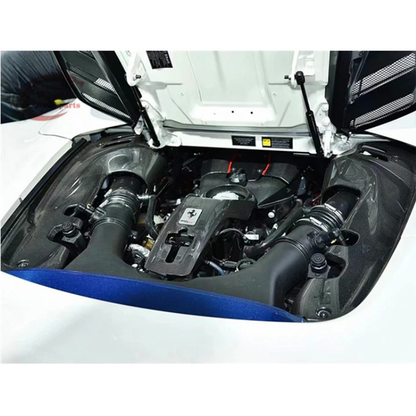Dry Carbon Fiber Engine Bay Cover Set for Ferrari 488
