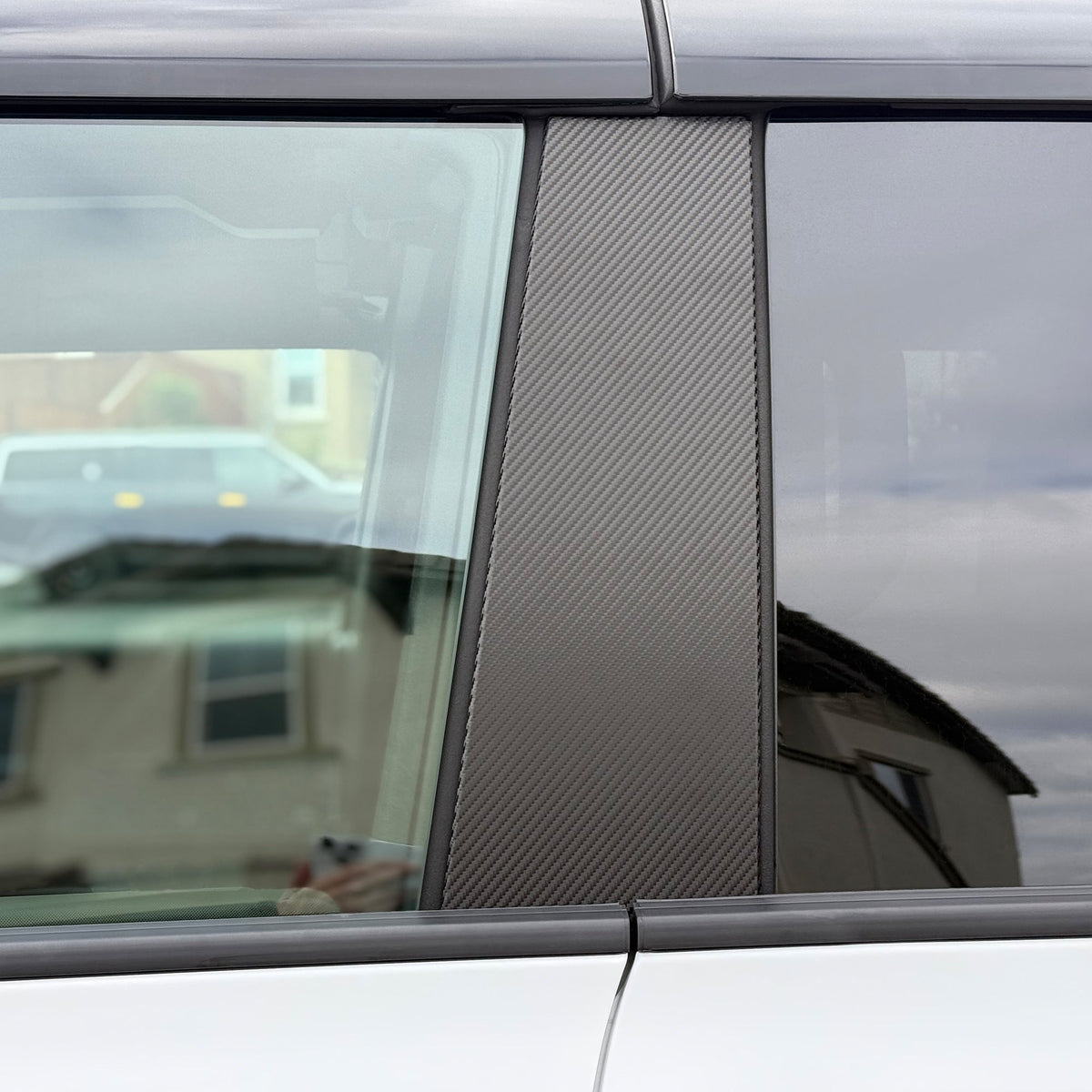 ABC Pillars Vinyl Wrap | GMC Hummer EV - Carbon Fiber Film Decal