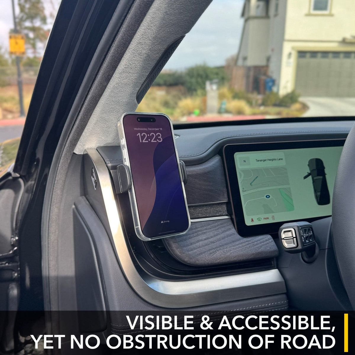 AC Vent Dashboard Phone Mount | MagSafe Compatible iPhone Holder for Rivian R1T & R1S 2021-2027
