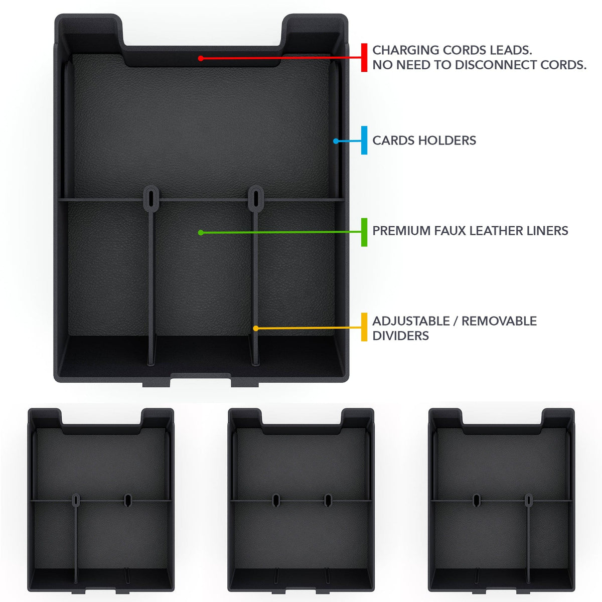 Armrest Organizer | for Rivian R1T & R1S 2021-2027, Storage Tray