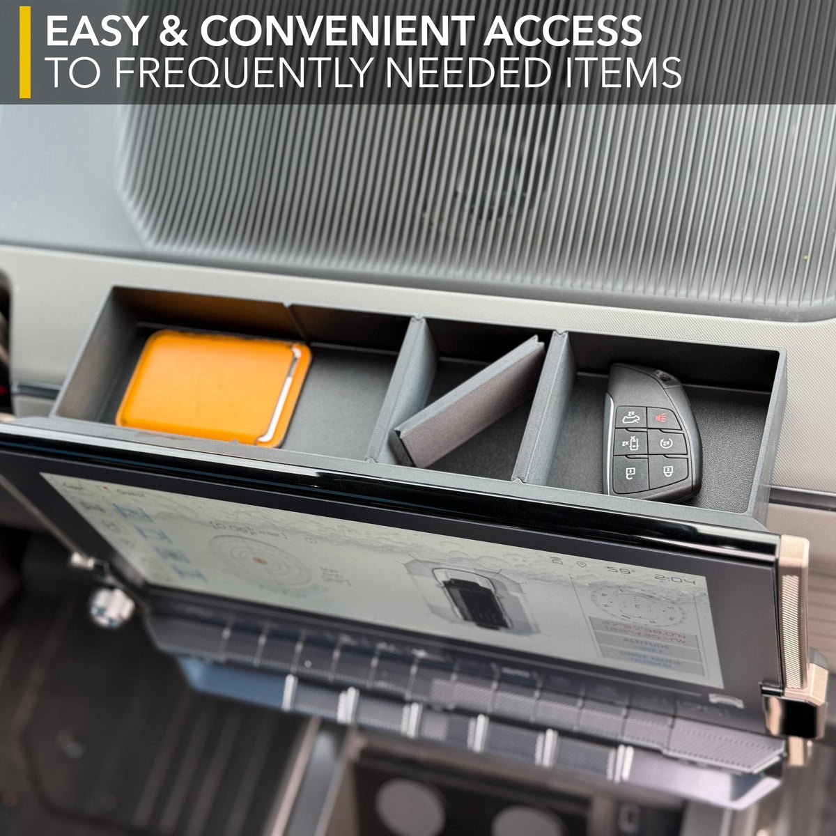 Behind Screen Storage Tray | GMC Hummer EV - Dashboard Organizer