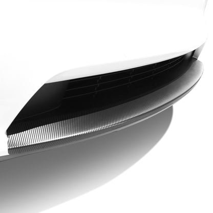 Front Lower Lip Wrap | Carbon Fiber Chin Spoiler Decal for Tesla Model S 2021-2026