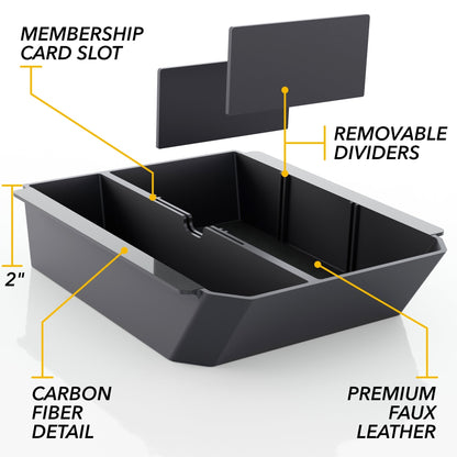 Center Console Organizer | Tesla Model 3 Highland & Tesla Model Y Juniper - Storage Tray Insert