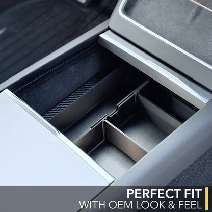 Center Console Organizer | Tesla Model 3 Highland & Tesla Model Y Juniper - Storage Tray Insert