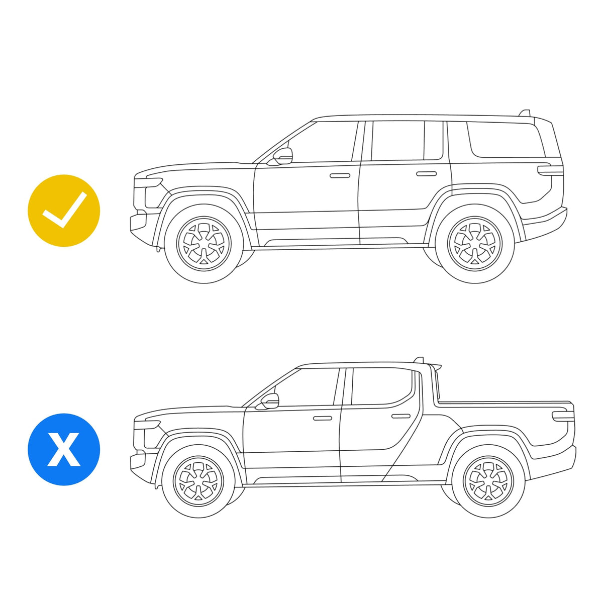 Chrome Delete Blackout Wrap Kit | for Rivian R1S 2022-2027