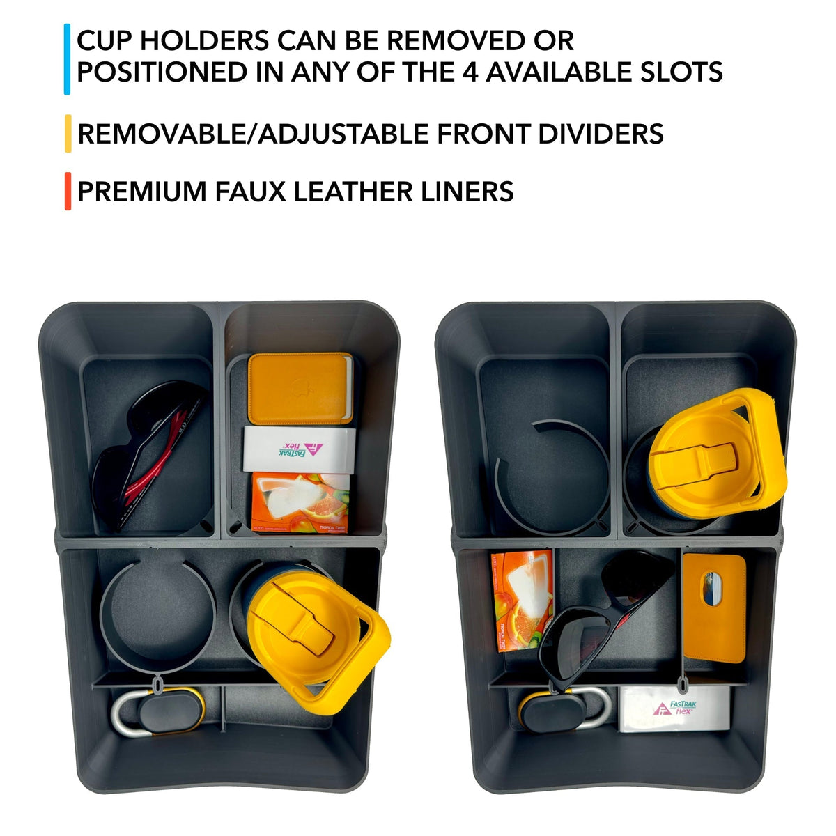 Floor Storage Organizer | Lower Center Console Tray for Rivian R1S & R1T 2021-2027