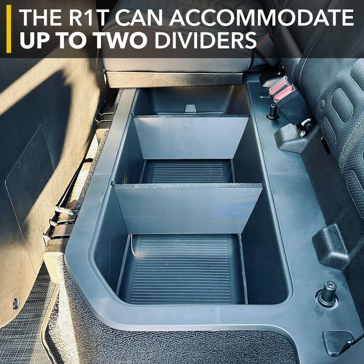 Rear Seats Under-Storage Divider | for Rivian R1T