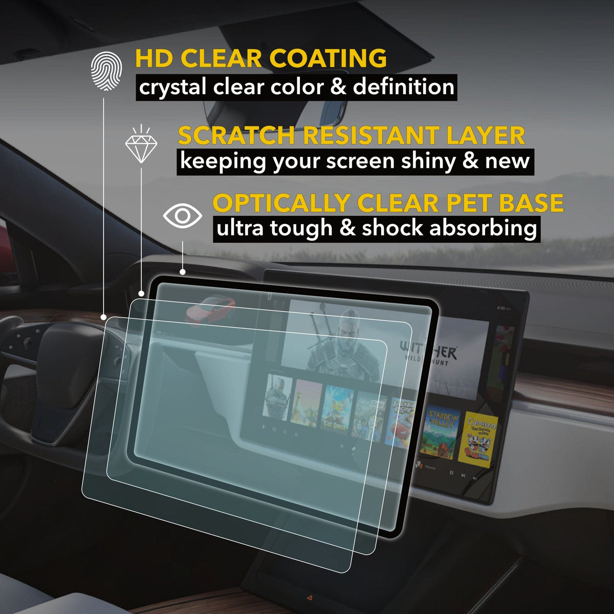 Screen Protectors | Tesla Model S, Tesla Model X 2021-2026