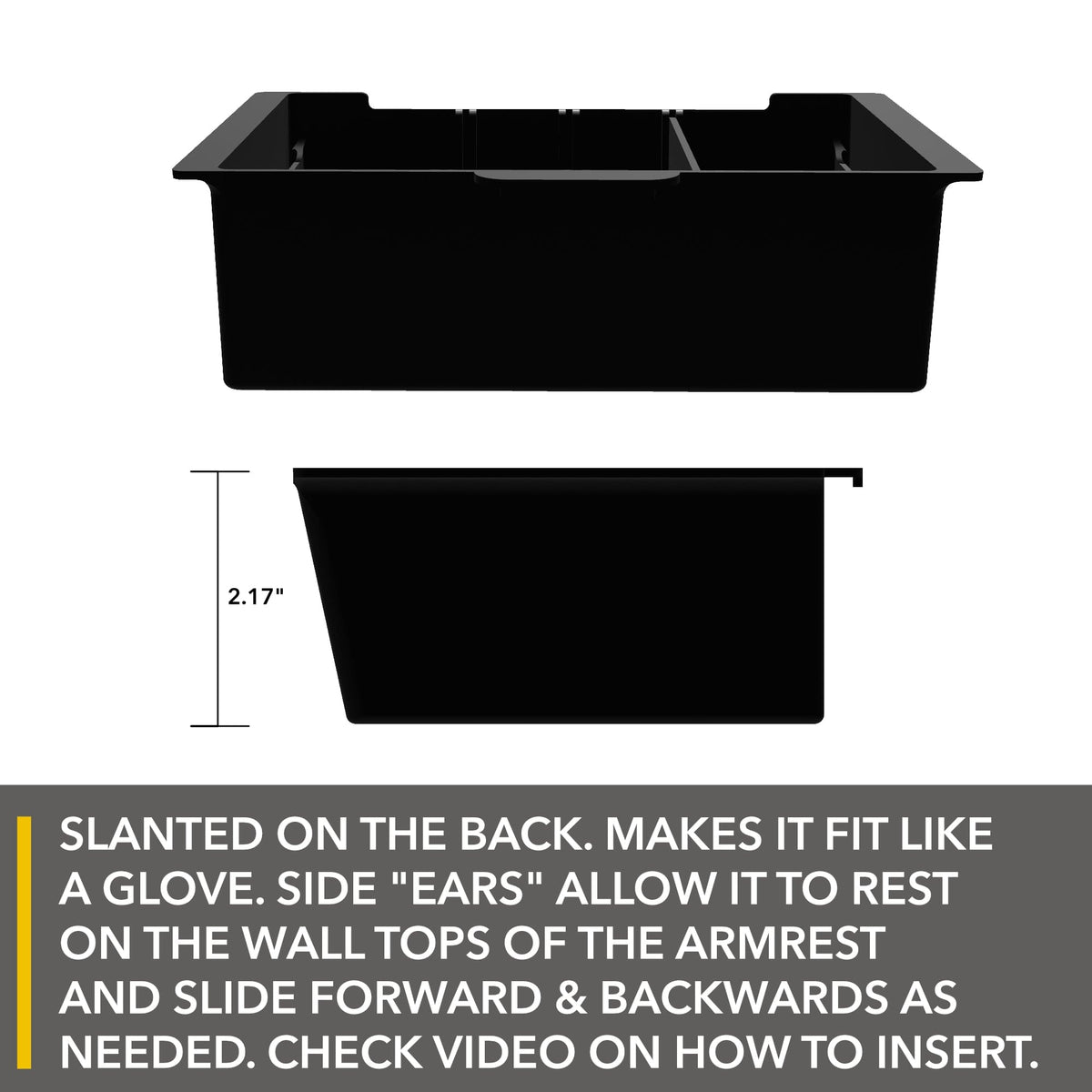 Slidable Armrest/Console Organizer | Half Tray for Rivian R1T/R1S 2021-2026
