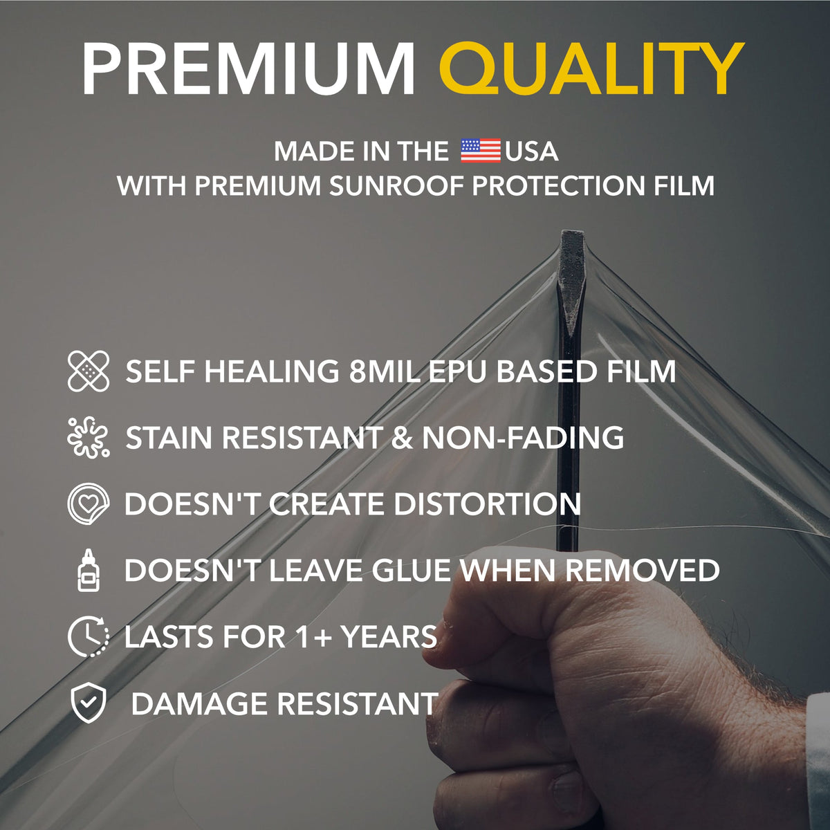 Sunroof Protection Film | Rock Chips, UV & IR Defense for Tesla Model Y Juniper