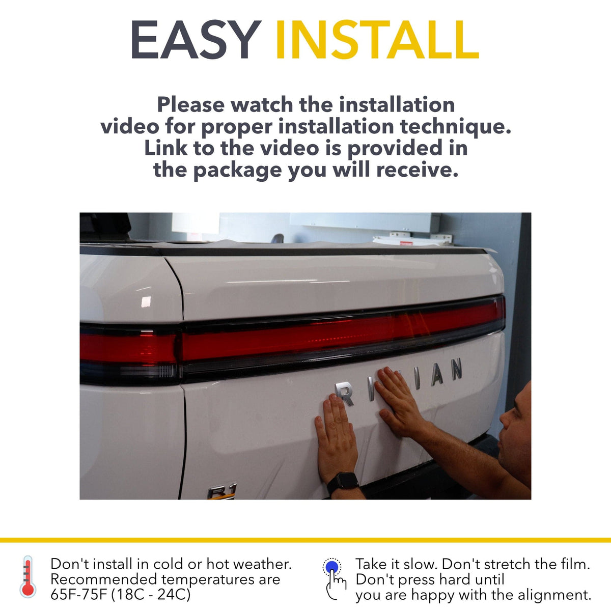 Tailgate Rear Bumper PPF | Full Coverage Paint Protection Film for Rivian R1T 2021-2026