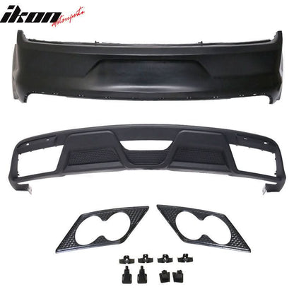 2015-2016Â Ford Mustang GT350 Black Front Rear Bumper Conversion PP