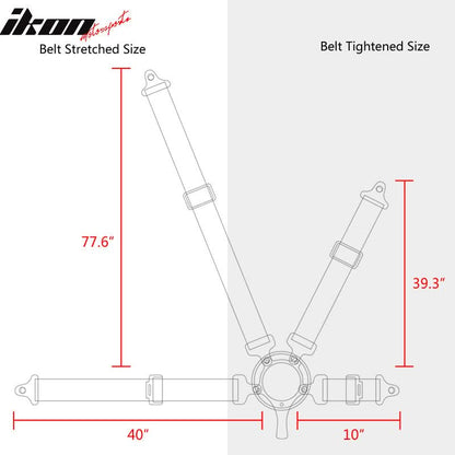 Universal Red Plaid Racing Seat Dual Slider Cam-lock Belt PU Carbon