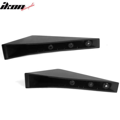 Universal Unpainted Rear Bumper Lip Diffuser Shark Fins ABS 4PC