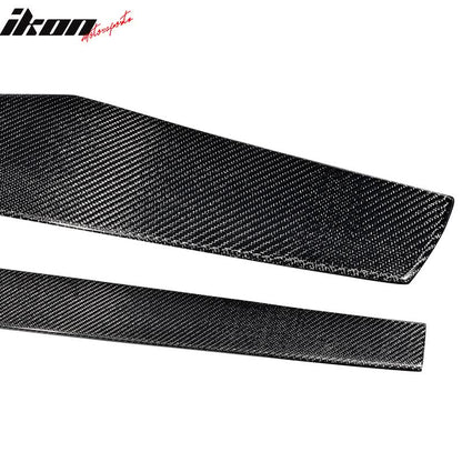 Universal 77.5Inch Side Skirts Extension Flat Bottom Line Carbon Fiber