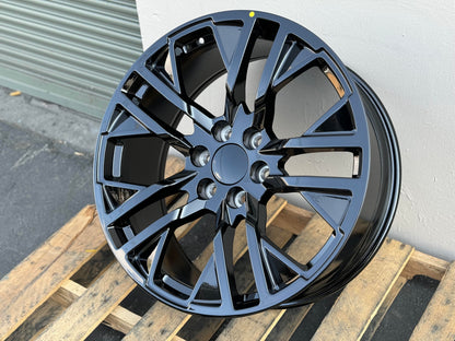 GM3 22x9 6x139.7 +20 78.1 GLOSS BLACK (FITS GMC SILVERADO TAHOE SIERRA)