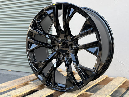 GM3 22x9 6x139.7 +24 78.1 GLOSS BLACK (FITS GMC SILVERADO TAHOE SIERRA)