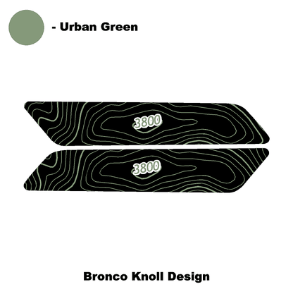 Topo Interior Front Door Grab Handle Overlay Kit (Printed + Laser Series) - 2021+ Bronco