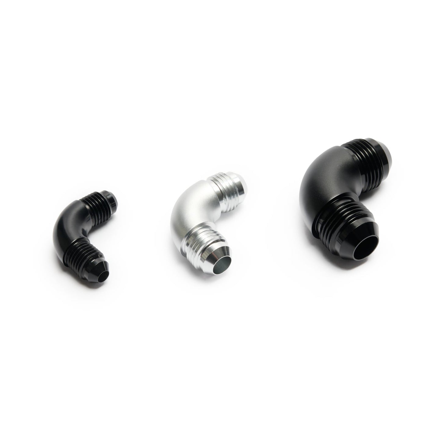 Union Adapter High Flow -AN Male to Male - 90°