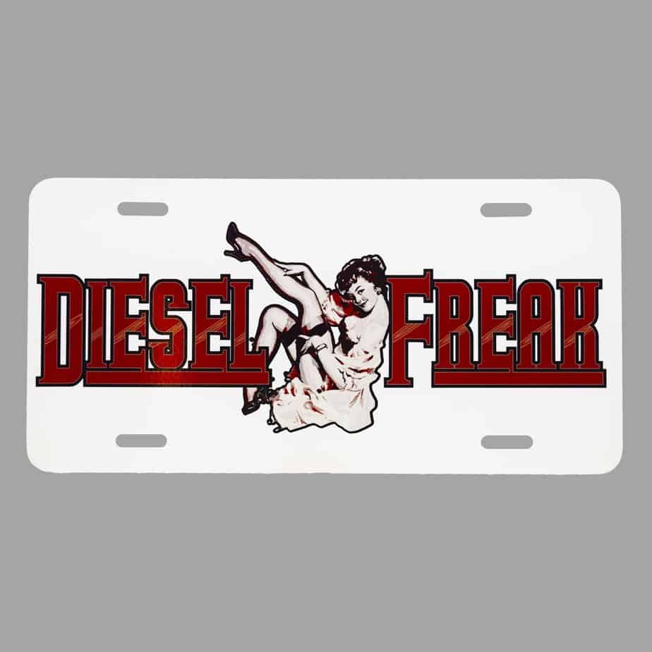 Retro Vintage Pin Up license plate
