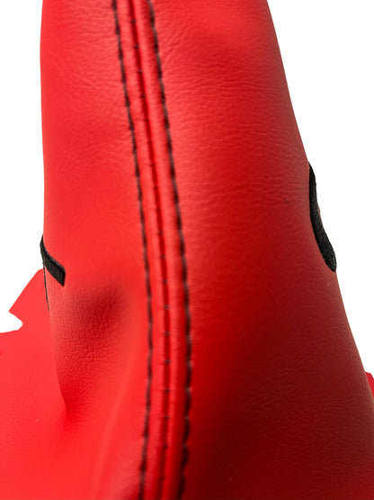 Embroidered Synthetic Leather Shift Boot Cover For 2005-2009 Ford Mustang GT Convertible Coupe