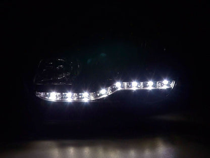 Volkswagen Golf 4 Black LED Headlights with Daytime Running Lights (1998 - 2003)