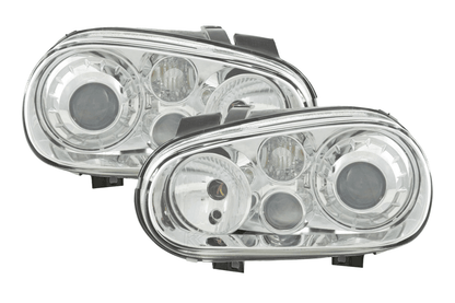 Volkswagen Golf 4 Type 1J Chrome Headlight Set (1998-2003)