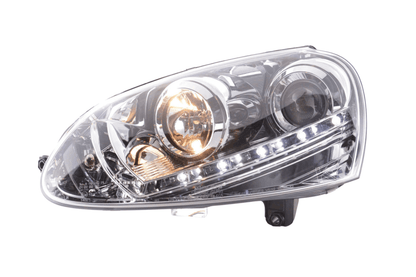 Volkswagen Golf 5 Chrome LED Headlights with Daytime Running Lights (2003 - 2008)