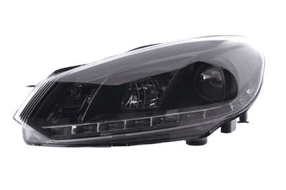 Volkswagen Golf 6 Black LED Headlights with Daytime Running Lights (2008-2014)