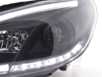 Volkswagen Golf 6 Black LED Headlights with Daytime Running Lights (2008 - 2014)