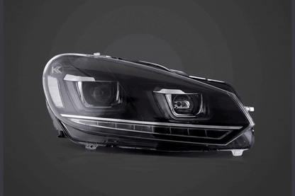 Volkswagen Golf 6 MK6 Black Demon Eyes Projector Headlight (2008 - 2014)