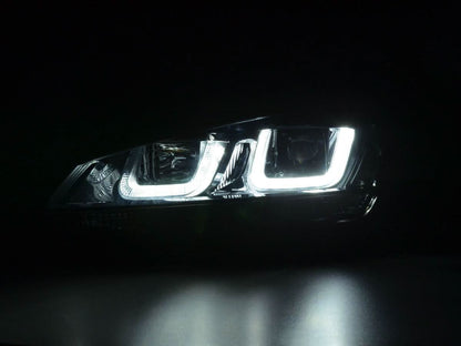 Volkswagen Golf Mk7 Black LED Headlights - R Style Black (12-17)