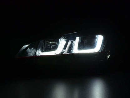 Volkswagen Golf Mk7 Black LED Headlights - R Style Red (12-17)