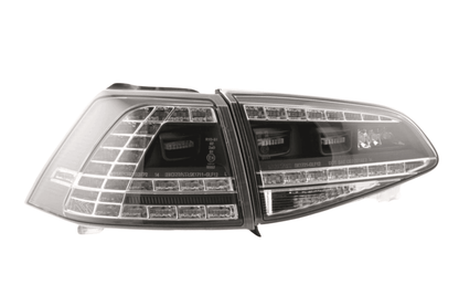 Volkswagen MK7 Golf/GTI/R - Clear/Black LED Tail Lights for Halogen Models (2012-2017)