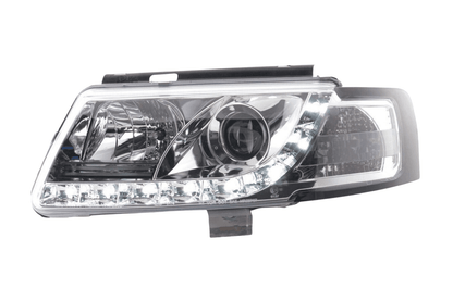 Volkswagen Passat (B5 / 3B) Chrome LED Headlights with Daytime Running Lights (1997 - 2000)