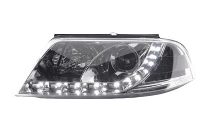 Volkswagen Passat (B5 / 3BG) Chrome LED Headlights with Daytime Running Lights (2000 - 2005)
