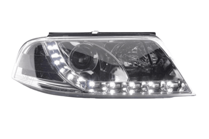 Volkswagen Passat (B5 / 3BG) Chrome LED Headlights with Daytime Running Lights (2000 - 2005)