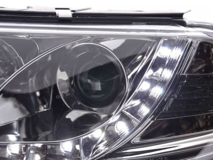 Volkswagen Passat (B5 / 3BG) Chrome LED Headlights with Daytime Running Lights (2000 - 2005)