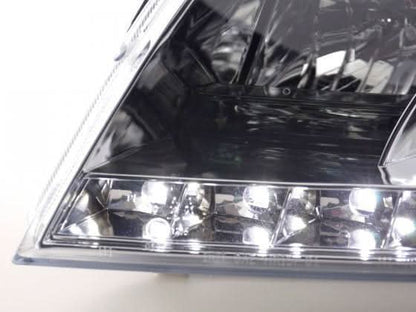 Volkswagen Passat (B5 / 3BG) Chrome LED Headlights with Daytime Running Lights (2000 - 2005)