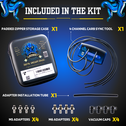 The Digi Sync - Digital Carb & Throttle Body Sync Tool - 2, 4, or 6 Channel