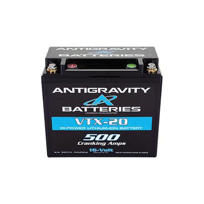 Antigravity VTX-20 Lithium 16V Battery | 500 Cranking Amps in YTX12 Case