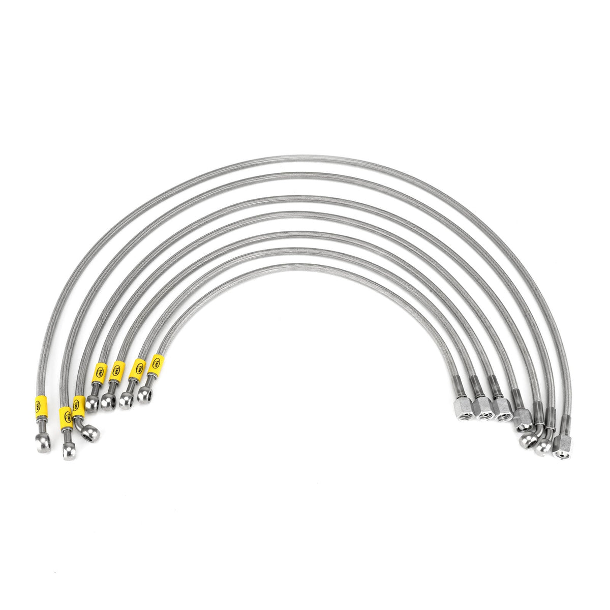 HEL Performance Fuel Injector Lines for Volkswagen Golf MK2 16V RHD (M12 Injectors), Stainless Steel Braided