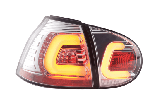 VW Golf 5 Mk5 Chrome Clear LED Tail Lights (2003-2008)