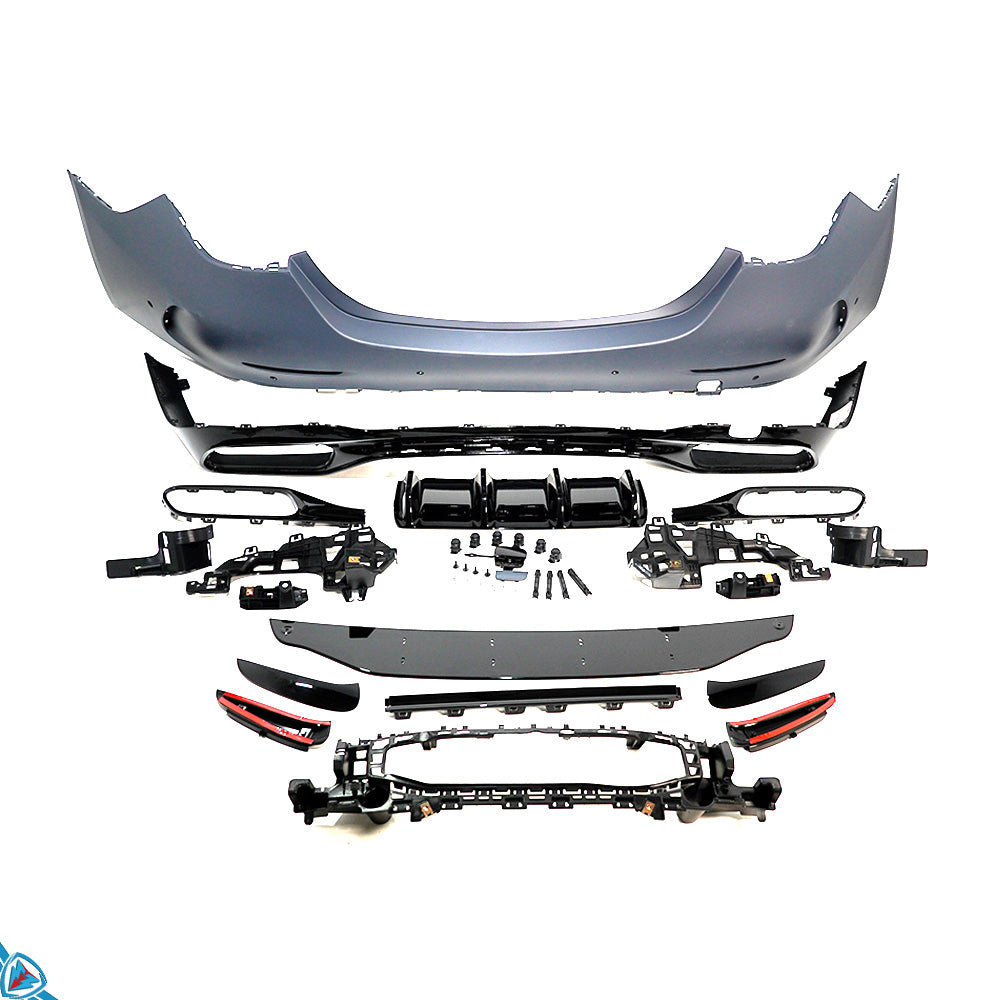 2022-2025 Mercedes-Benz C-Class Pre-Facelift (W206) C63 AMG Style Polypropylene Rear Bumper Conversion Kit | E3Tuning